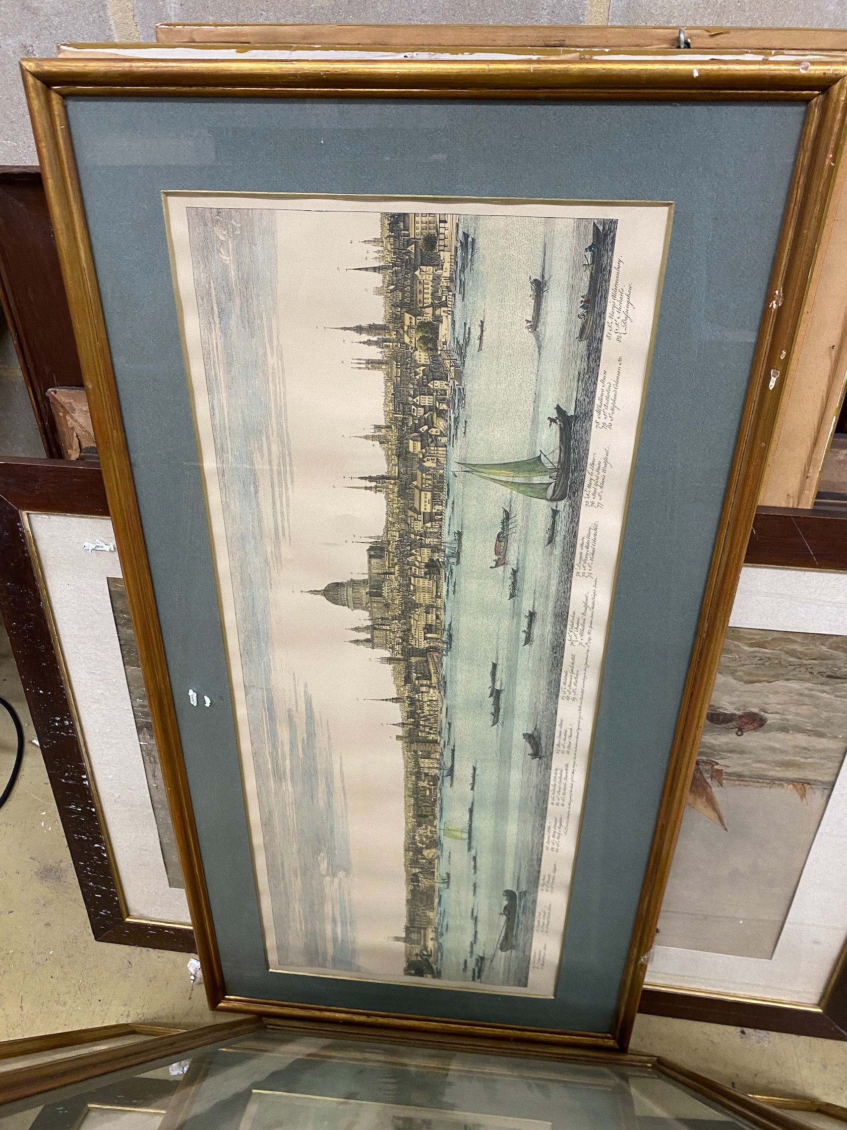 A collection of assorted oils, watercolours and prints
